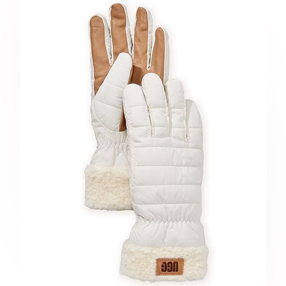 NWT UGG Women's AW UGGfluff Cuff Glove Size L/XL Color Nimbus